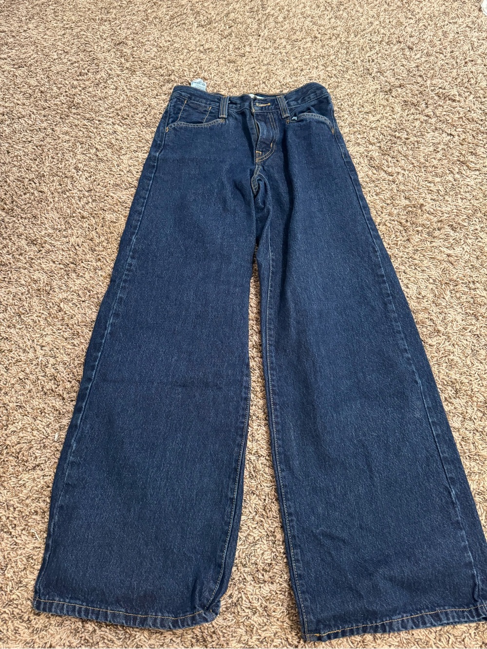 Levi's Dark Blue Wide-Leg Jeans